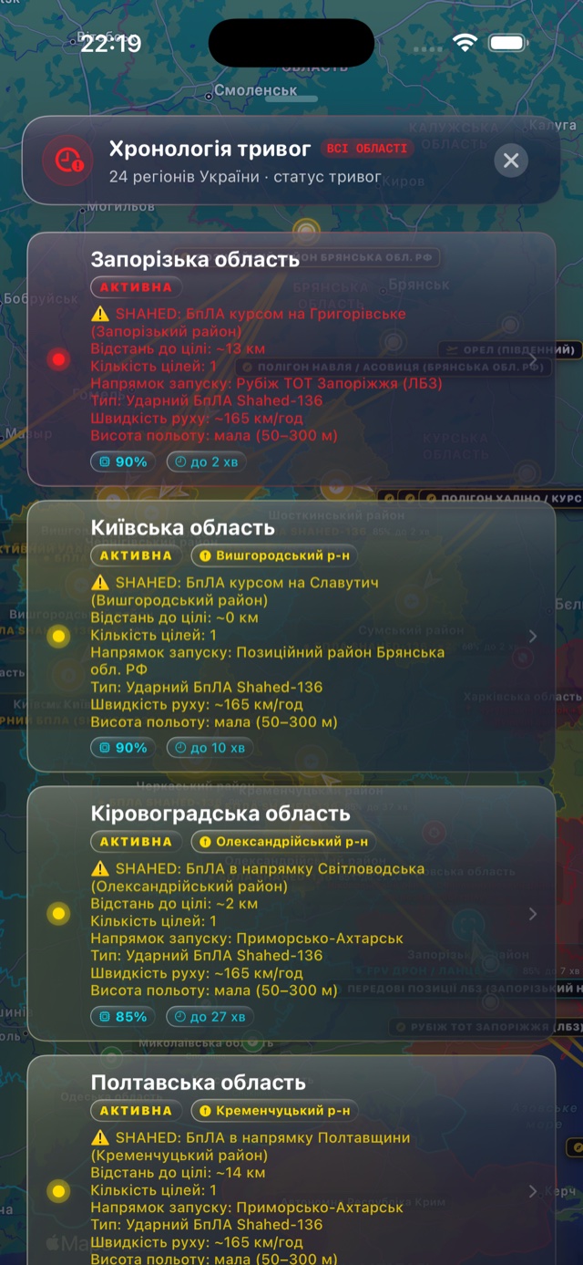 Хронологія загроз